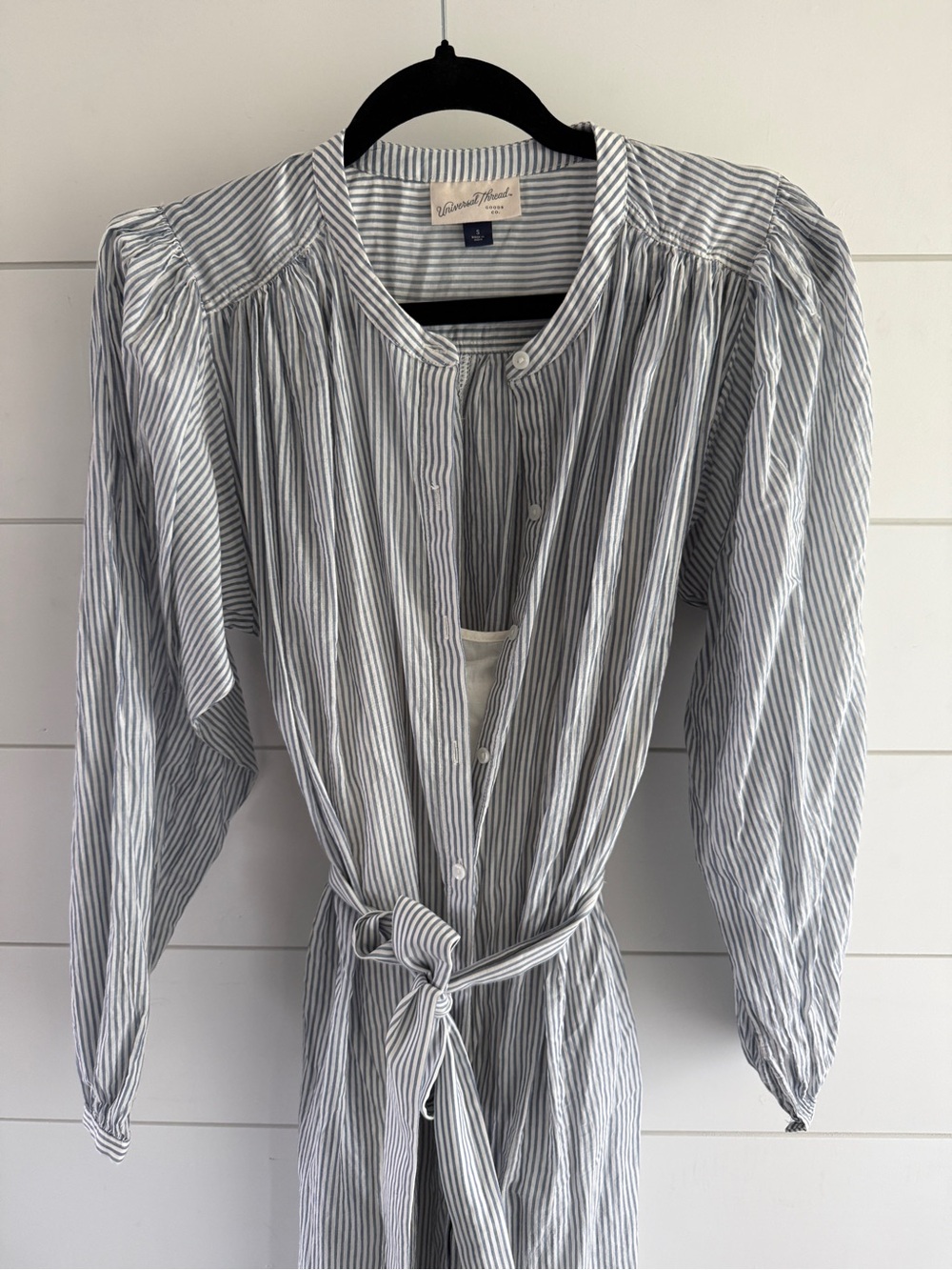 Universal Thread Striped Maxi Dress - White & Gray